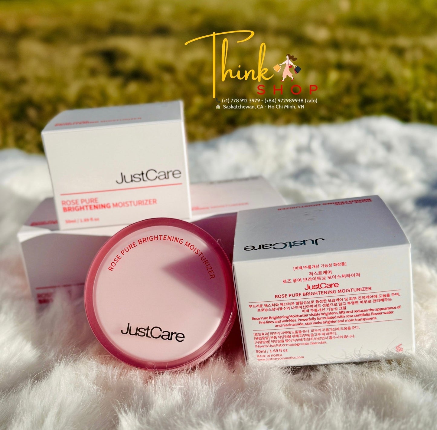 JustCare Rose Pure Brightening Moisturizer - Think Shop